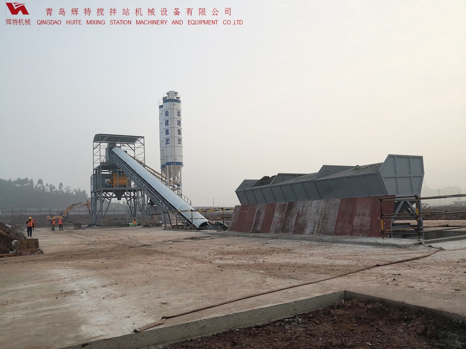 輝特混凝土攪拌站HZS120---保障工作人員安全，實現模塊化理念